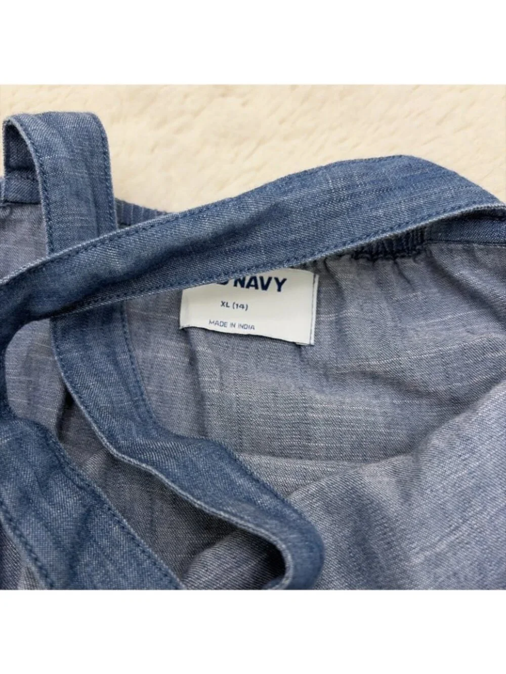 Old Navy Girls Blue Chambray Sleeveless Romper XL 14 Boho